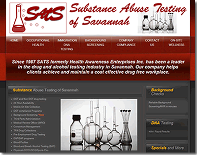 Substance-Abuse-Testing-of-Savannah - website by tybee web design